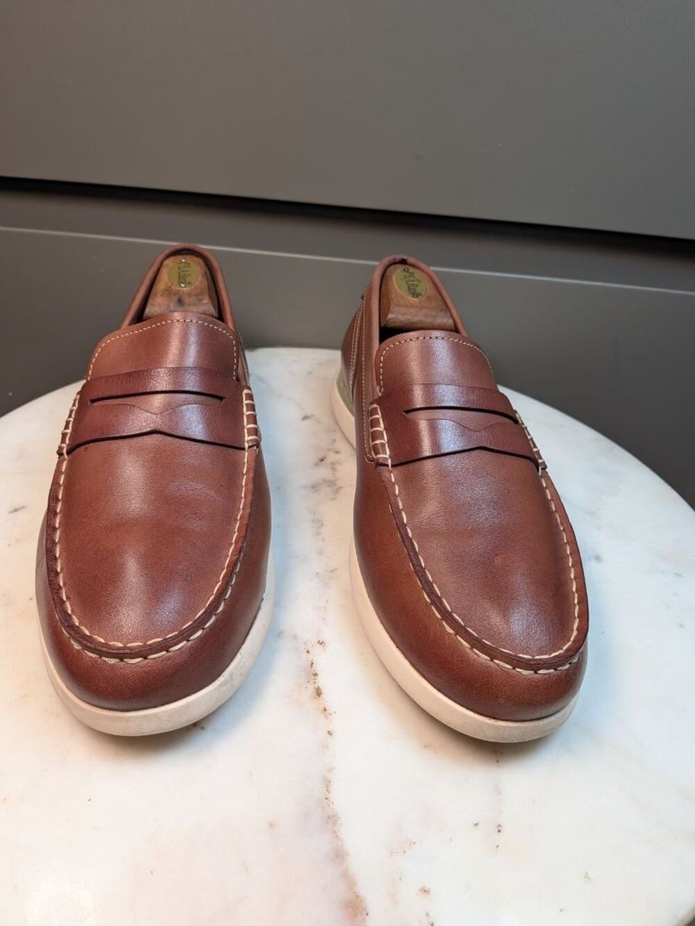 Cole Haan Grand 360 Mens 10.5 M Brown Leather Penny Loafers Dress Shoes C33028